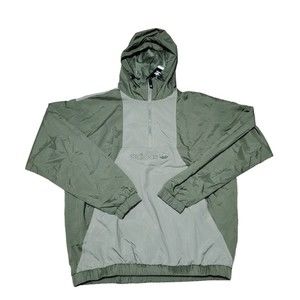Adidas Originals Unisex Skateboarding Anorak Windbreaker Jacket Green Retro Sz M